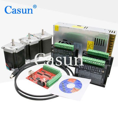 Buen precio Máquina del CNC del motor de pasos el 12N.M For del lazo abierto de AXIS del equipo 4 del CNC de la nema 34 86x86m m En línea