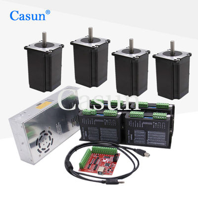 Buen precio Casun 2 Fase Nema 23 motor paso a paso híbrido 60x60x100mm 4N.m de alto par 4.0A con 4 ejes / 3 ejes para CNC para máquina de grabado En línea