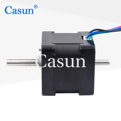 Motor paso a paso de doble eje Nema 14 4 Leads 34mm 1.8deg 18Ncm 25.56oz.in 0.8A Motor paso a paso