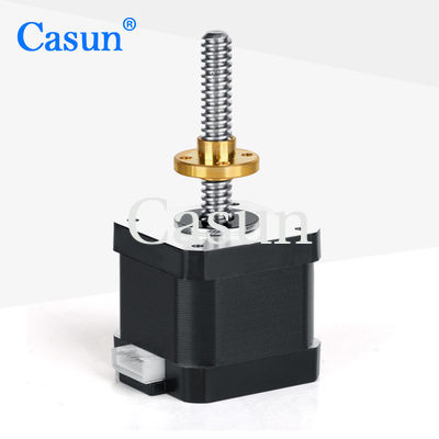 Motor de pasos de la nema 17 lineares de Casun 34m m con el tornillo de posicionamiento 42m m 6.4V 1.28A