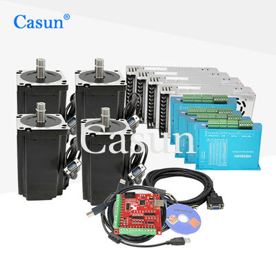 fuente de alimentación Mach3 de Kit Driver del motor de pasos del lazo cerrado de la nema 34 del equipo 86x86x107m m los 4.5N.M de la máquina del laser