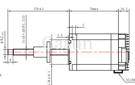 NEMA 23 Motor paso a paso integrado con tornillo de plomo externo 2N.M Motor paso a paso cautivo integrado