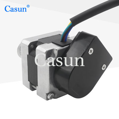 Buen precio Motor paso a paso híbrido Casun Nema16 105mN.m 8.75V Motor paso a paso de alta calidad con codificador y engranaje En línea