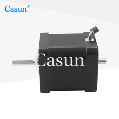 NEMA 17 Motor paso a paso de doble eje de 48 mm Cuerpo 2.0A 0.59N.m con equipo mecánico